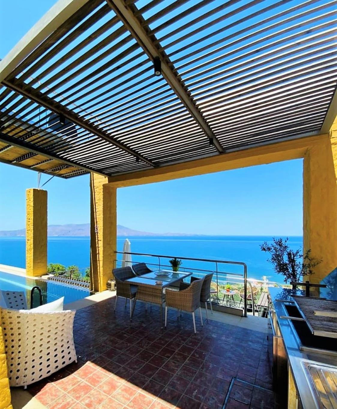 Beachfront Ravdoucha Epavlis Eleni Villa - Pool, Hot Tub, Gym, Sauna, Private Parking, Wifi Hanya Dış mekan fotoğraf