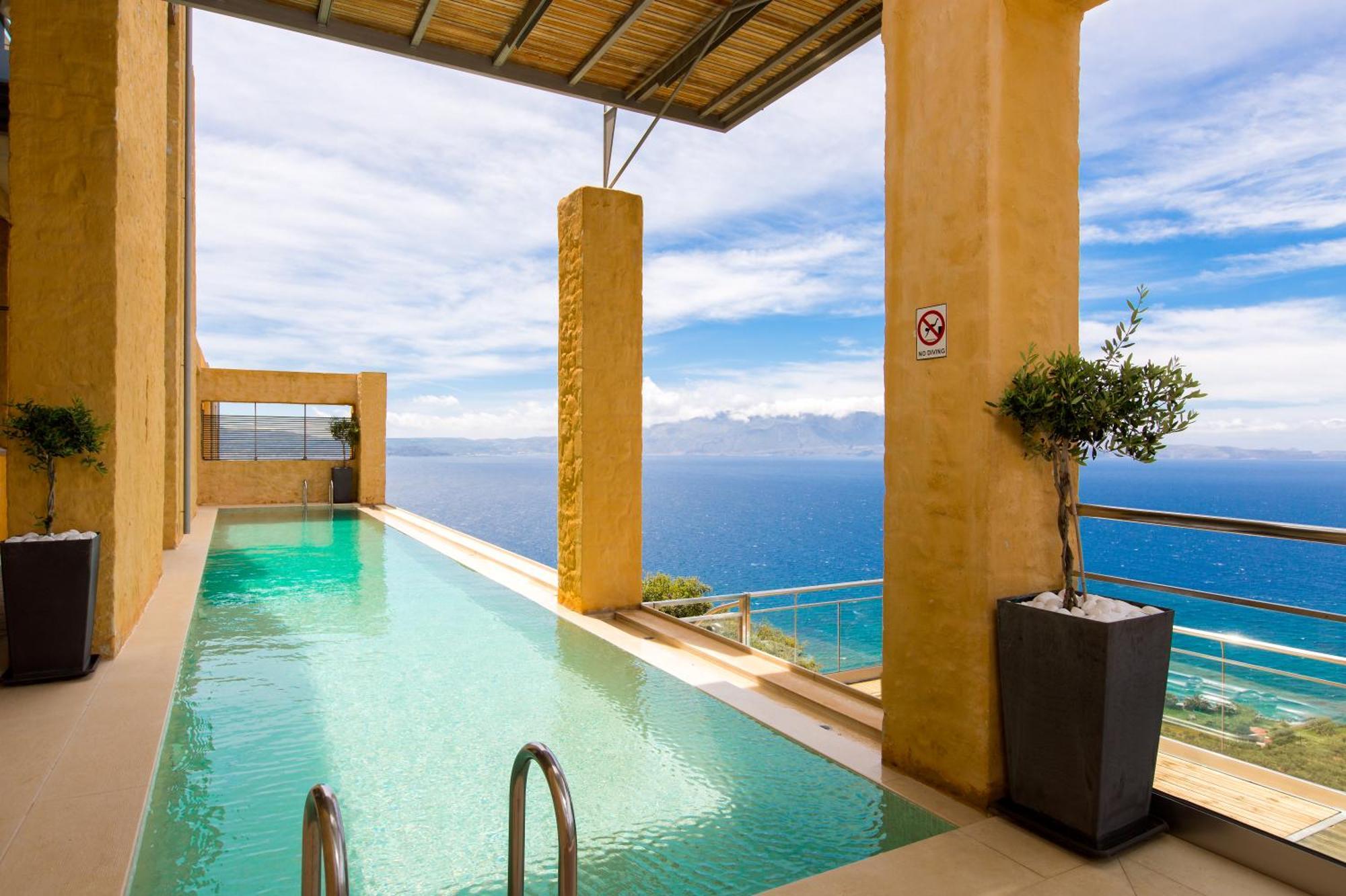 Beachfront Ravdoucha Epavlis Eleni Villa - Pool, Hot Tub, Gym, Sauna, Private Parking, Wifi Hanya Dış mekan fotoğraf